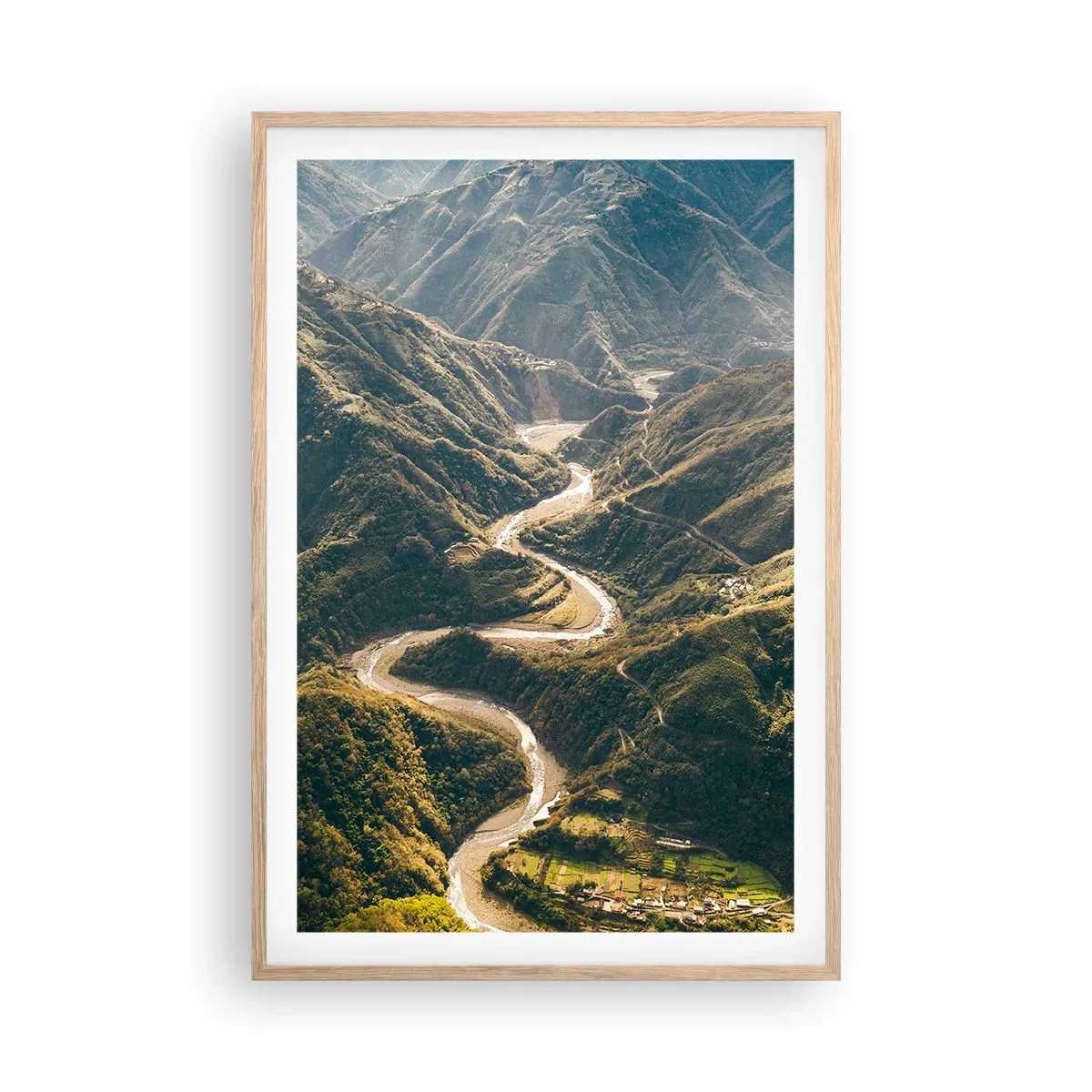 Affiche dans un chêne clair - Poster - Directement du coeur des montagnes - 61x91 cm