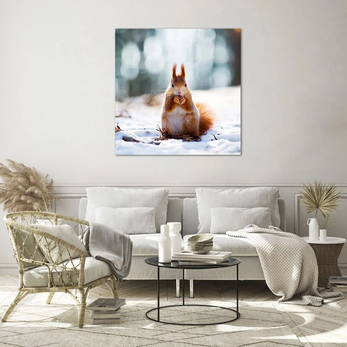 Impression sur verre - Image sur verre - Qu'est ce que tu regardes comme ça? - 70x70 cm