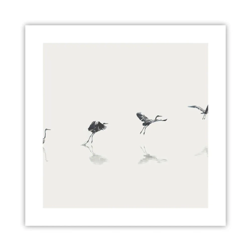 Affiche - Poster - Quatre étapes simples - 40x40 cm