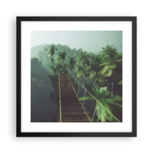 Affiche dans un cadre noir - Poster - Au fil de la verdure - 40x40 cm