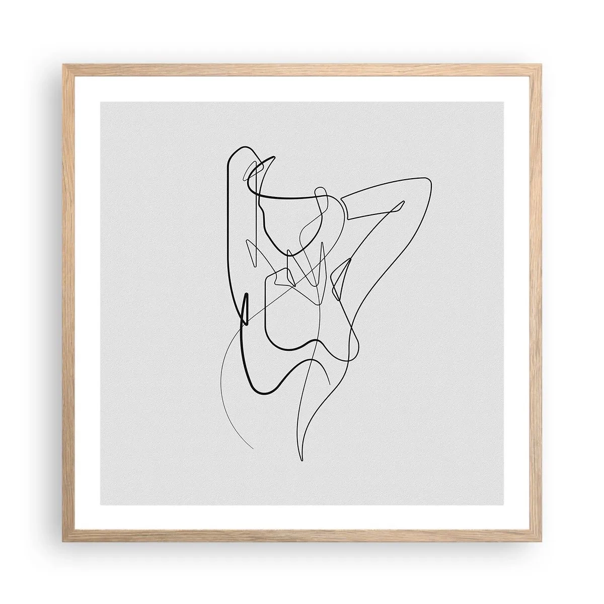 Affiche dans un chêne clair - Poster - Vraiment, tu es comme ça... - 60x60 cm