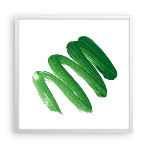Affiche dans un cadre blanc - Poster - Blague verte - 60x60 cm