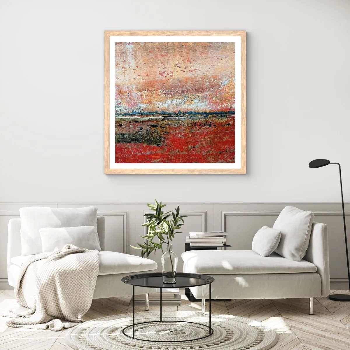 Affiche dans un chêne clair - Poster - C'est peut-être la mer - 30x30 cm