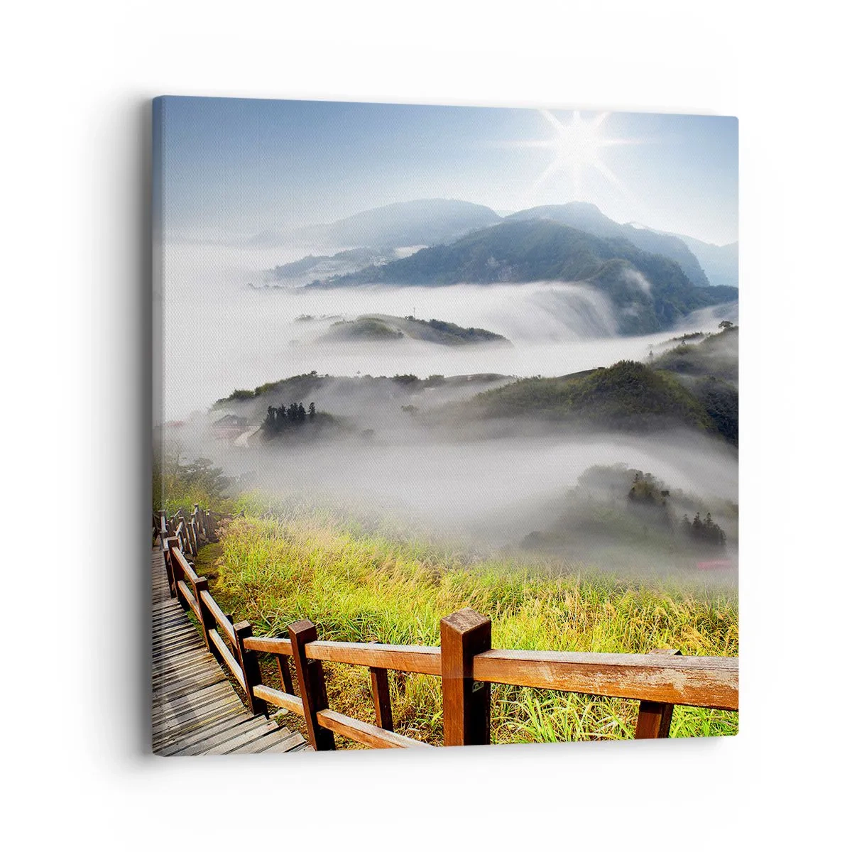 Impression sur toile - Image sur toile - Tissé d'éblouissement et de brouillard - 40x40 cm