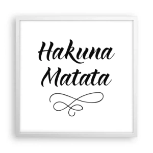 Affiche dans un cadre blanc - Poster - Le meilleur conseil - 50x50 cm