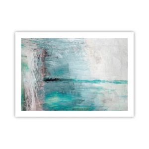 Affiche - Poster - Horizontalement en bleu - 70x50 cm