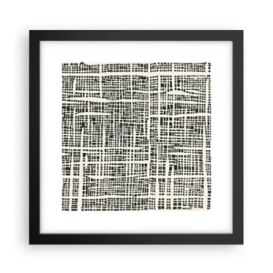 Affiche dans un cadre noir - Poster - Composition tissée - 30x30 cm