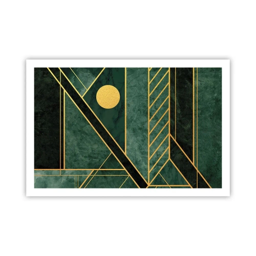 Affiche - Poster - Dynamique or et azur - 91x61 cm