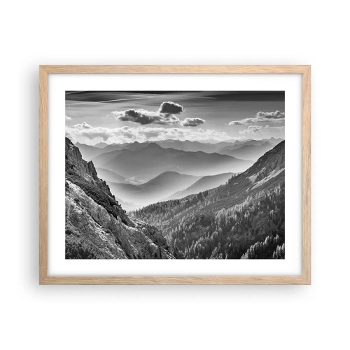 Affiche dans un chêne clair - Poster - Jusqu'à l'horizon - 50x40 cm