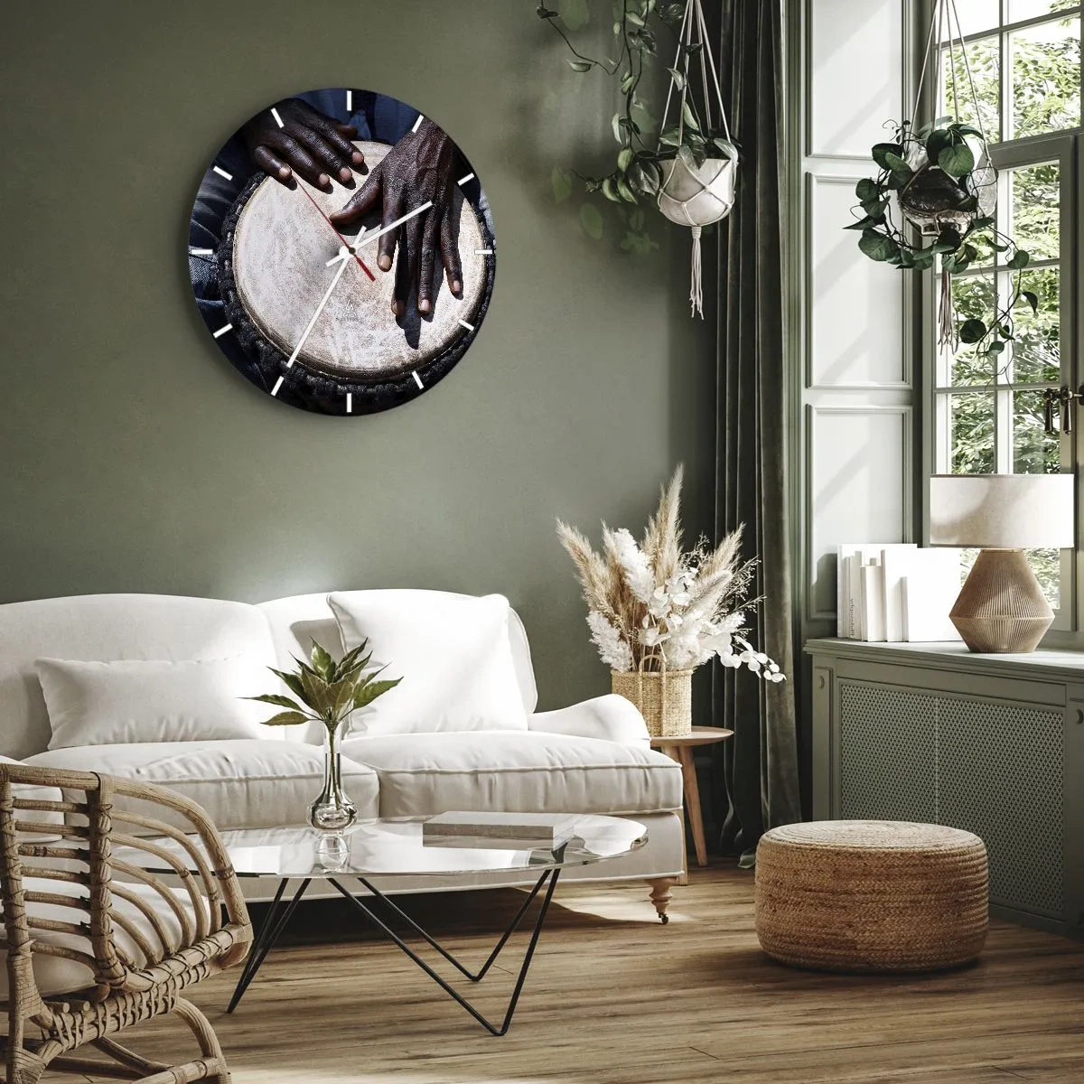 Horloge murale - Pendule murale - Vis à son rythme - 40x40 cm