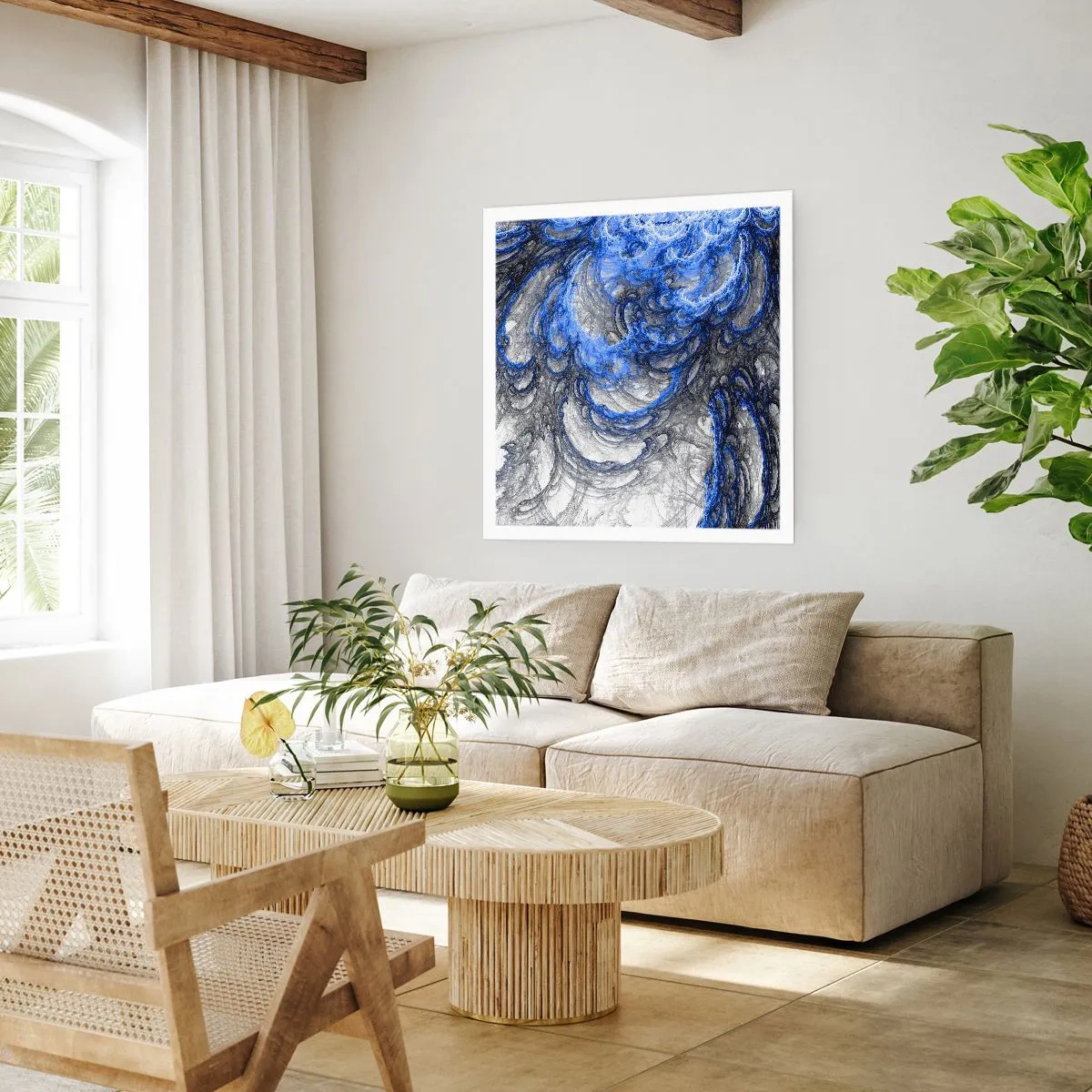 Affiche - Poster - La naissance d'une vague - 60x60 cm