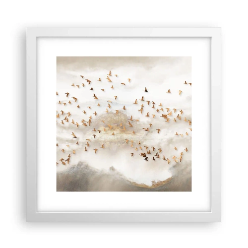 Affiche dans un cadre blanc - Poster - Il est l'heure… - 30x30 cm