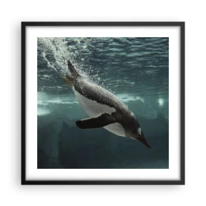 Affiche dans un cadre noir - Poster - Bienvenue dans mon monde - 50x50 cm