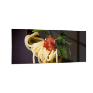 Impression sur verre - Image sur verre - Une bouchée savoureuse - 100x40 cm