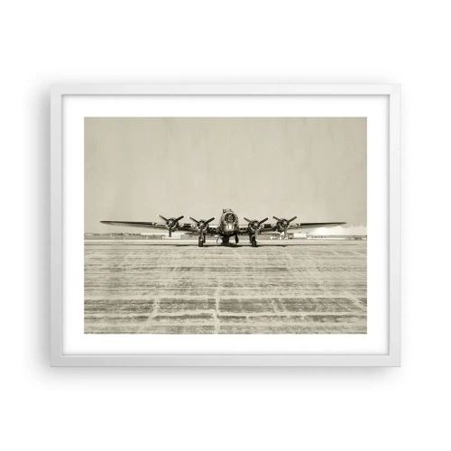 Affiche dans un cadre blanc - Poster - Toujours prêt! - 50x40 cm