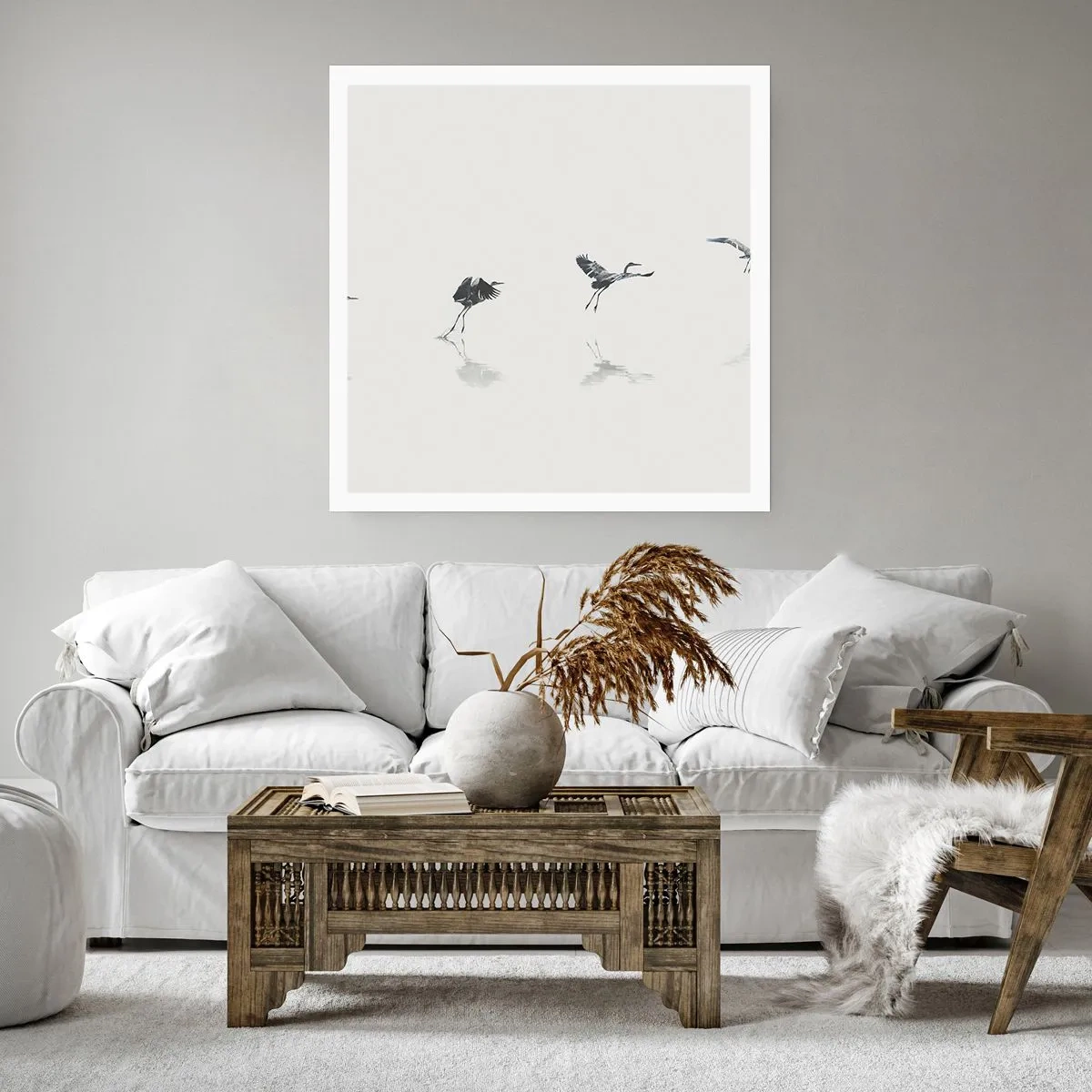 Affiche - Poster - Quatre étapes simples - 30x30 cm