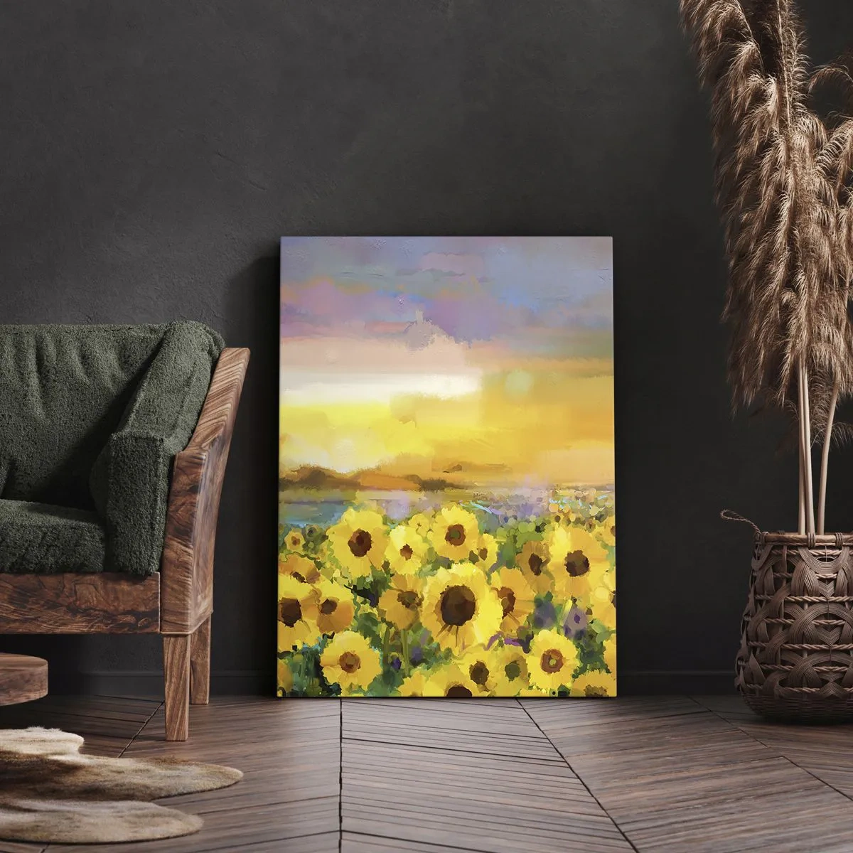 Impression sur toile - Image sur toile - Le soleil lui-même est descendu sur terre - 55x100 cm