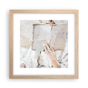 Affiche dans un chêne clair - Poster - Dans un autre monde - 30x30 cm