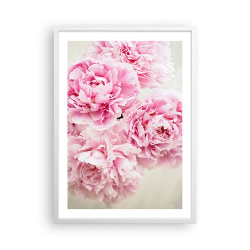 Affiche dans un cadre blanc - Poster - En glamour rose - 50x70 cm