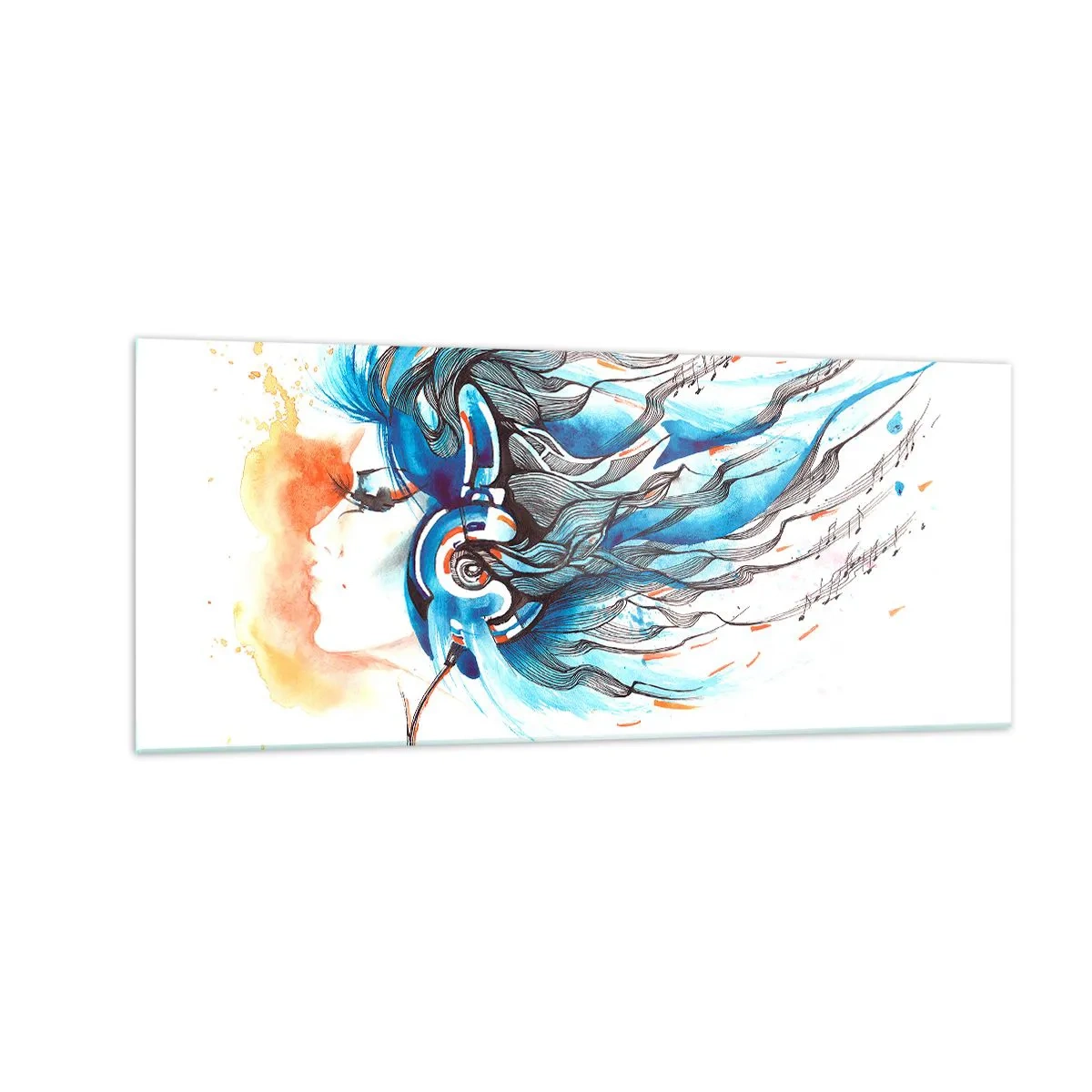 Impression sur verre - Image sur verre - Que la musique joue - 100x40 cm