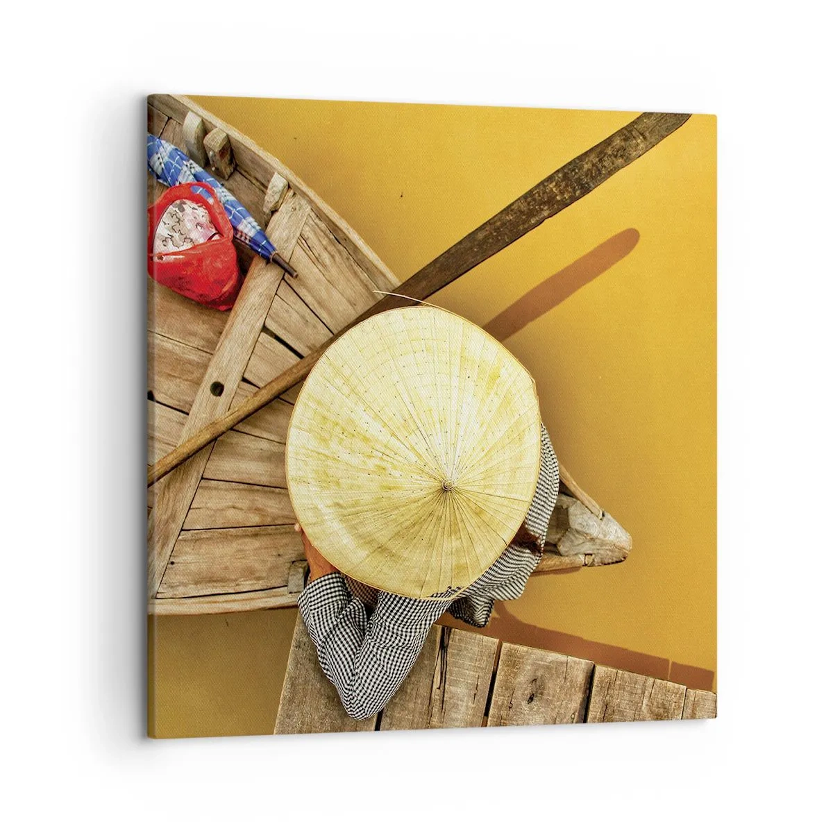 Impression sur toile - Image sur toile - La vie sur le fleuve Jaune - 50x50 cm