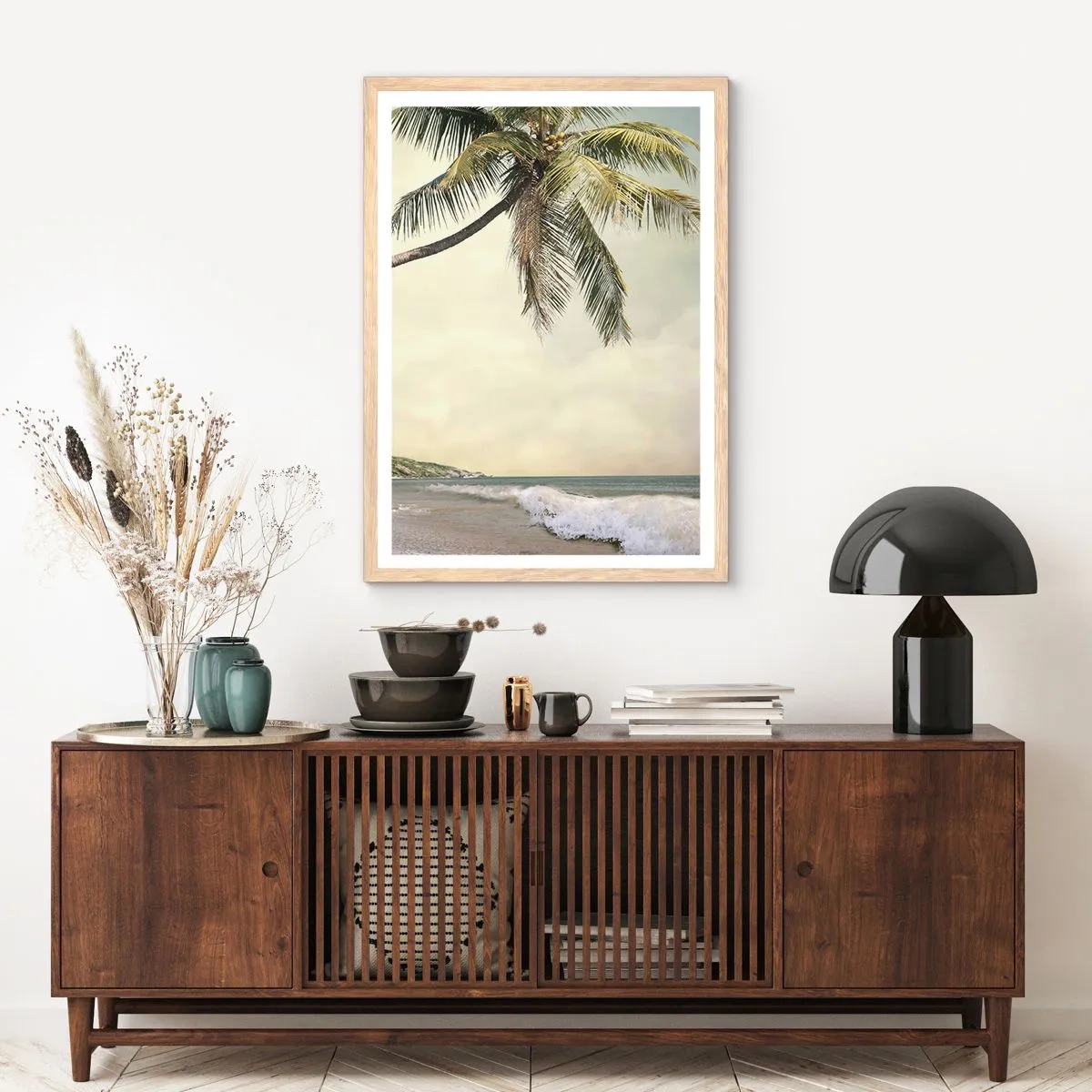 Affiche dans un chêne clair - Poster - Rêve tropical - 50x70 cm