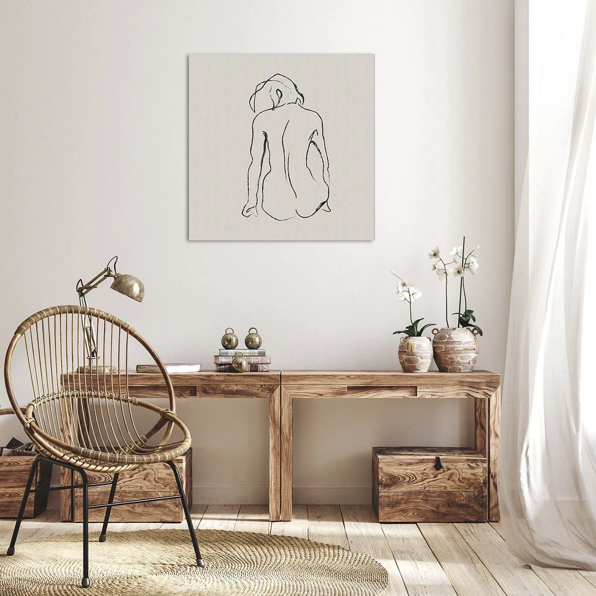 Impression sur toile - Image sur toile - Femme nue - 30x30 cm
