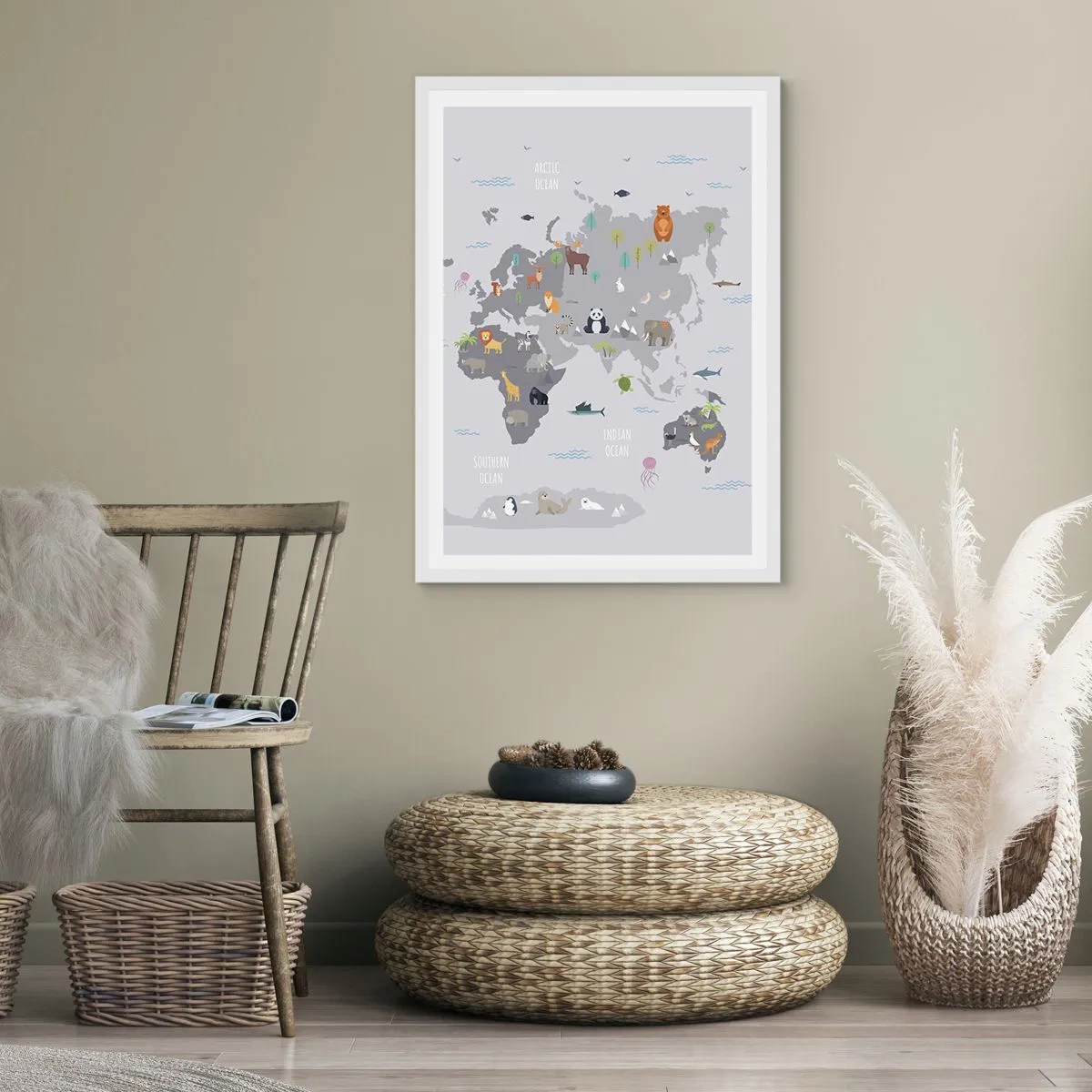 Affiche dans un cadre blanc - Poster - Dis-moi d'où tu viens... - 70x100 cm