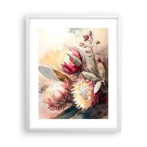 Affiche dans un cadre blanc - Poster - De profil et de face - 40x50 cm