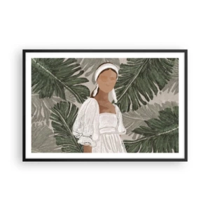 Affiche dans un cadre noir - Poster - Portrait exotique - 91x61 cm