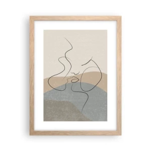 Affiche dans un chêne clair - Poster - Comme un coup de pinceau - 30x40 cm