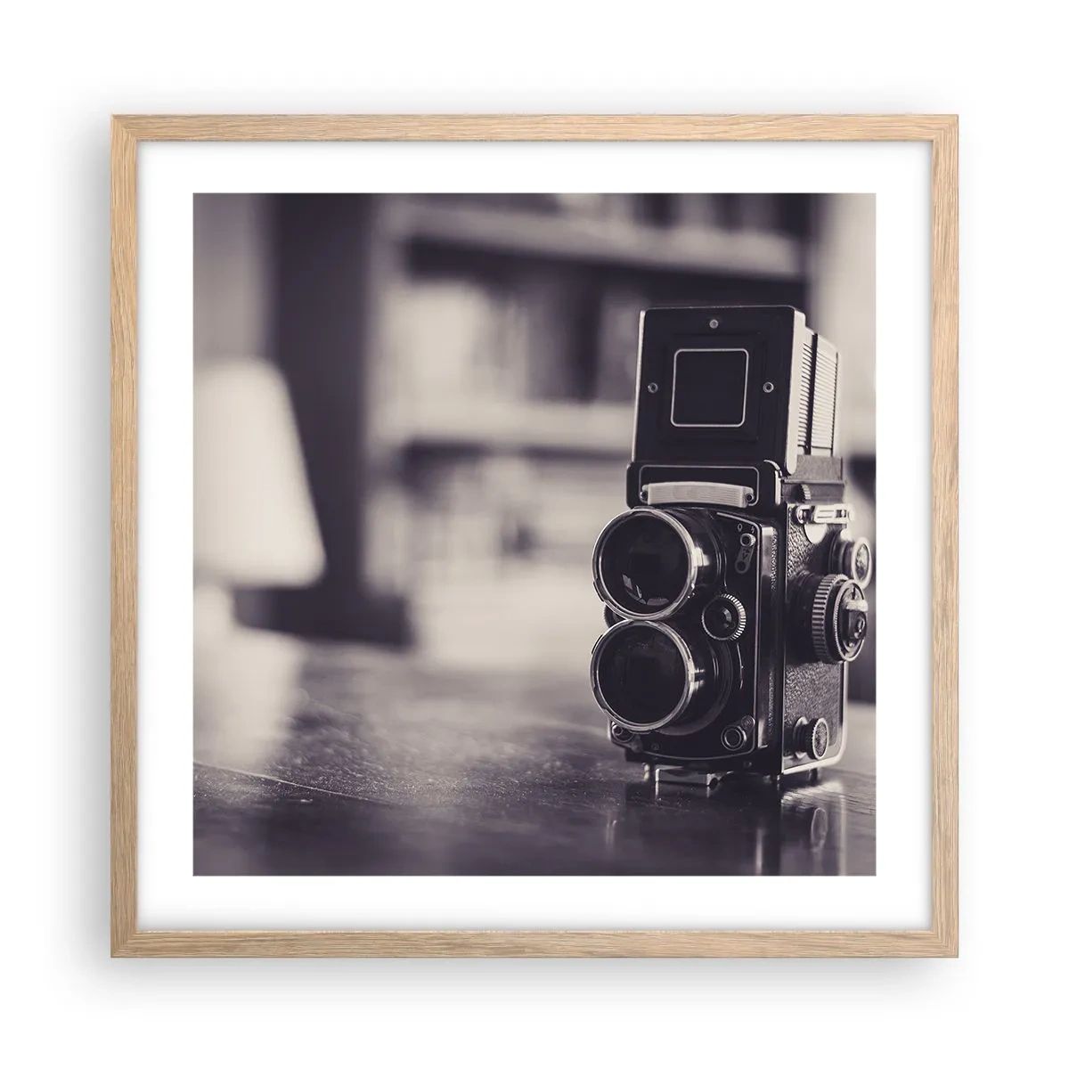 Affiche dans un chêne clair - Poster - La magie de la photographie ancienne - 50x50 cm
