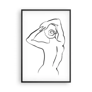 Affiche dans un cadre noir - Poster - Action matinale - 61x91 cm