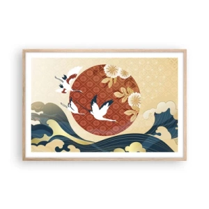 Affiche dans un chêne clair - Poster - Conte japonnais - 91x61 cm