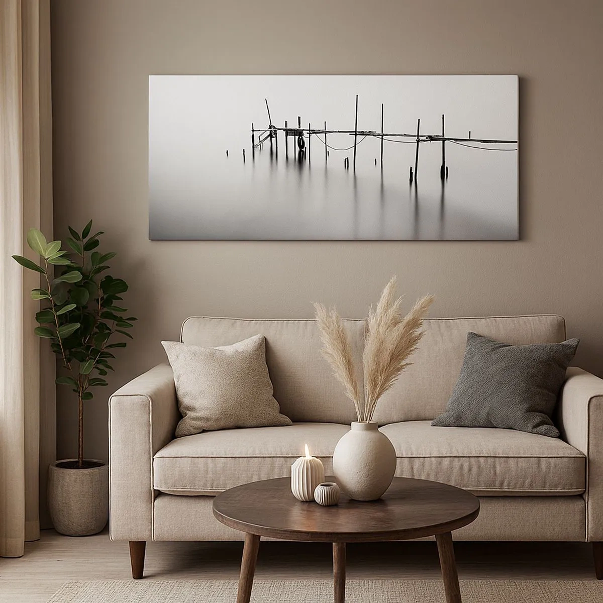 Impression sur toile - Image sur toile - Et s'il n'y avait pas de monde ? - 100x40 cm