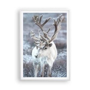 Affiche dans un cadre blanc - Poster - Portrait au soleil - 70x100 cm