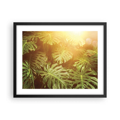 Affiche dans un cadre noir - Poster - Se fondre dans la verdure - 50x40 cm