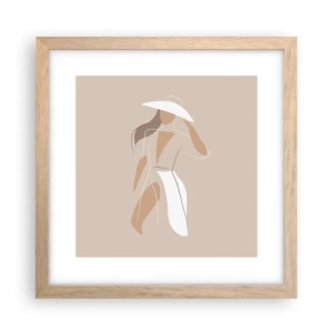Affiche dans un chêne clair - Poster - Lea mode est un jeu - 30x30 cm