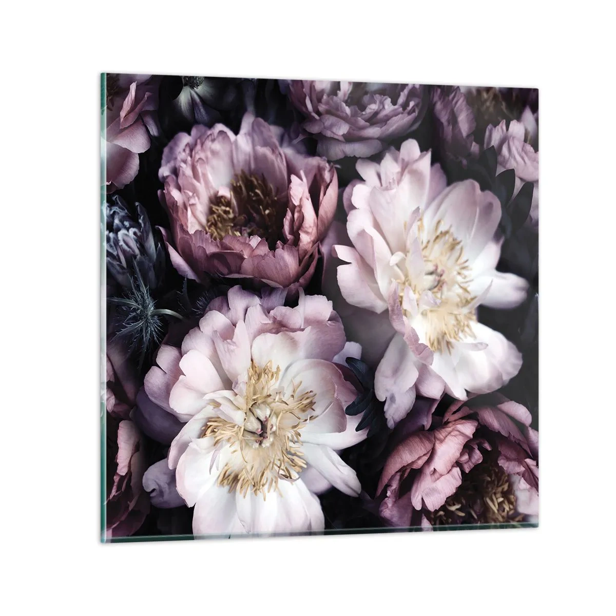 Impression sur verre - Image sur verre - Bouquet à l'ancienne - 30x30 cm