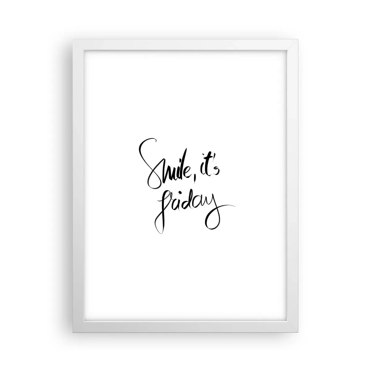 Affiche dans un cadre blanc - Poster - Joie réelle - 30x40 cm