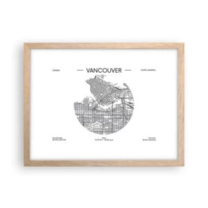 Affiche dans un chêne clair - Poster - Anatomie de Vancouver - 40x30 cm