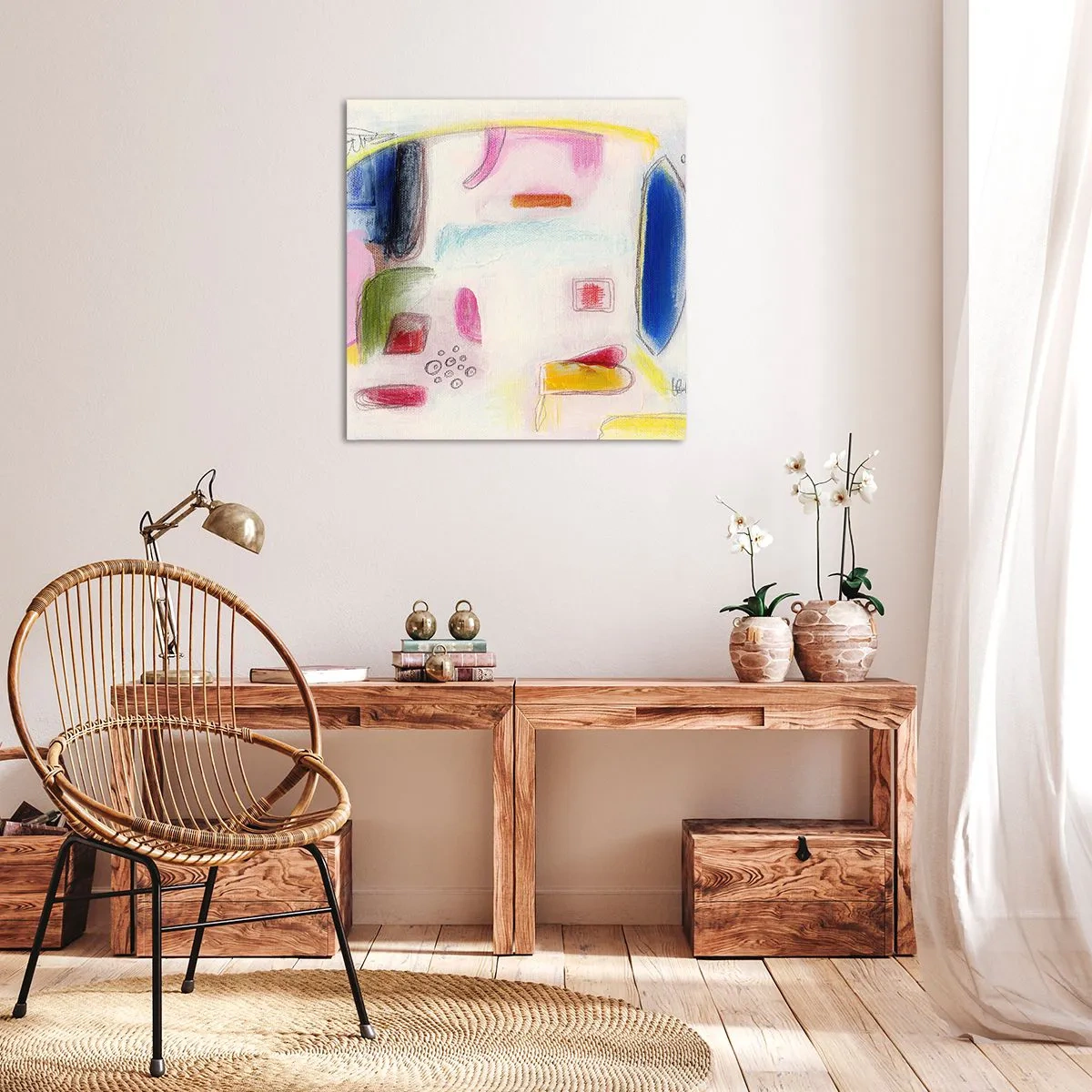 Impression sur toile - Image sur toile - Plus convexe que concave ou plat - 70x70 cm