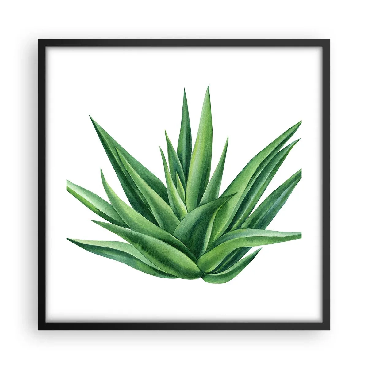 Affiche dans un cadre noir - Poster - Vert – force – vie - 50x50 cm