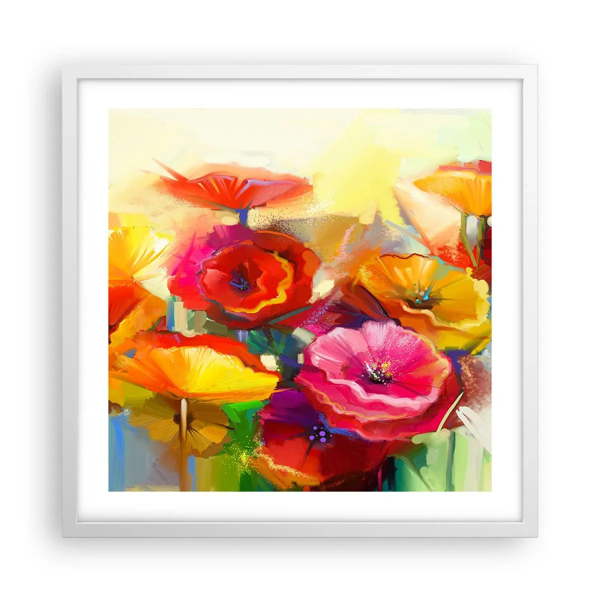 Affiche dans un cadre blanc - Poster - Pas seulement rouge - 50x50 cm