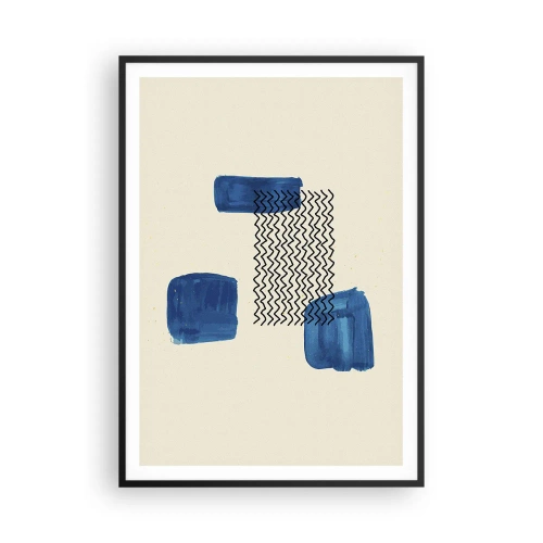 Affiche dans un cadre noir - Poster - Quatuor abstrait - 70x100 cm