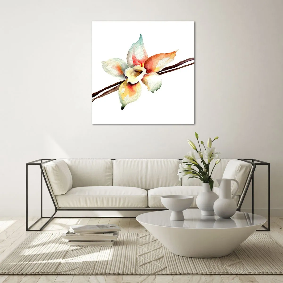 Impression sur verre - Image sur verre - Douceur de couleur renversée - 70x70 cm