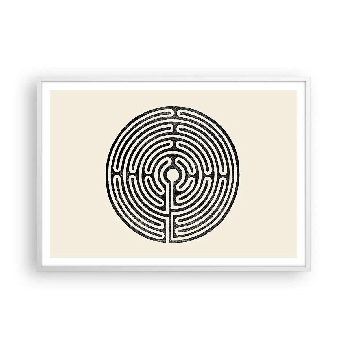 Affiche dans un cadre blanc - Poster - Ordre mystérieux - 100x70 cm