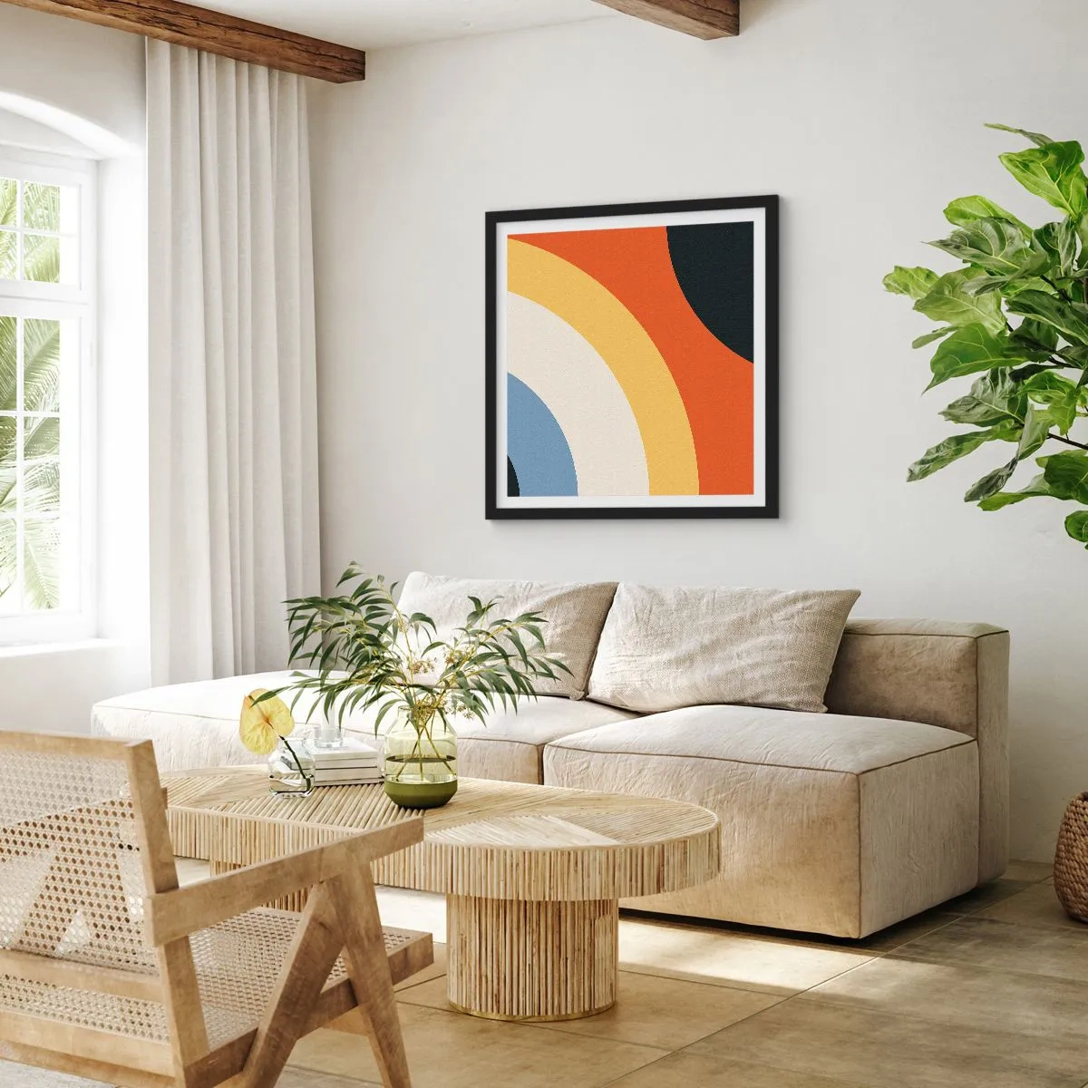 Affiche dans un cadre noir - Poster - Vers son soi - 60x60 cm