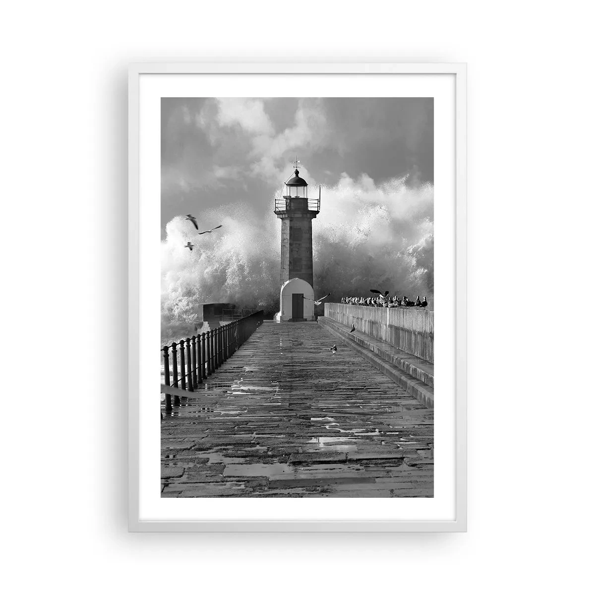 Affiche dans un cadre blanc - Poster - Sans peur - 50x70 cm