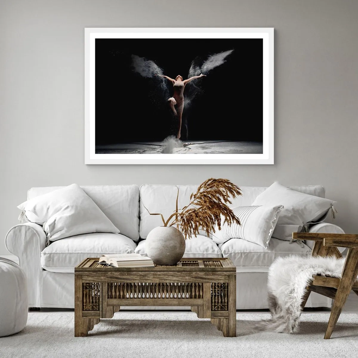 Affiche dans un cadre blanc - Poster - Les elfes existent - 60x60 cm